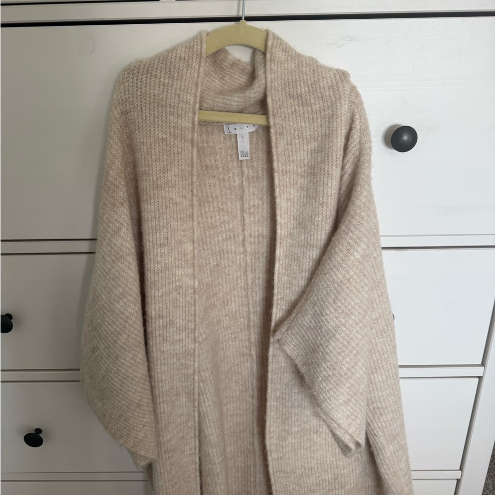 Leith Open-Front Cardigan - Beige Cream